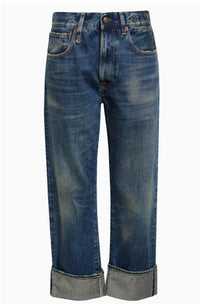 R13 - Cuffed X-boyfriend Jeans