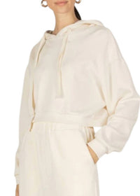 DOLCE CABO Leather Braided Jacket in eggshell - women's top