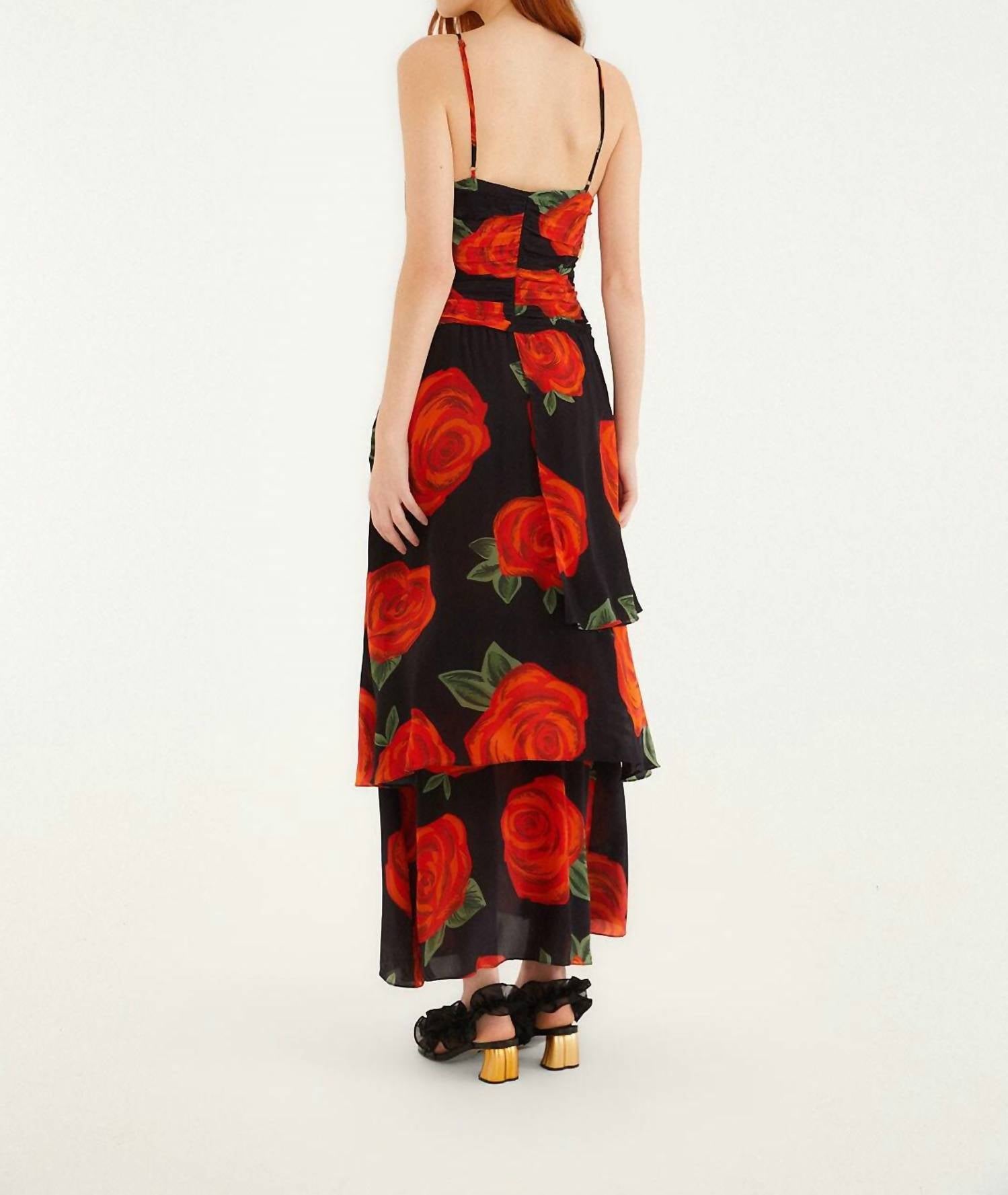 Farm Rio - Latin Roses Flower Layered Maxi Dress