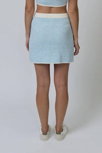 Central Park West - Celeste Tweed Yarn Mini Skirt