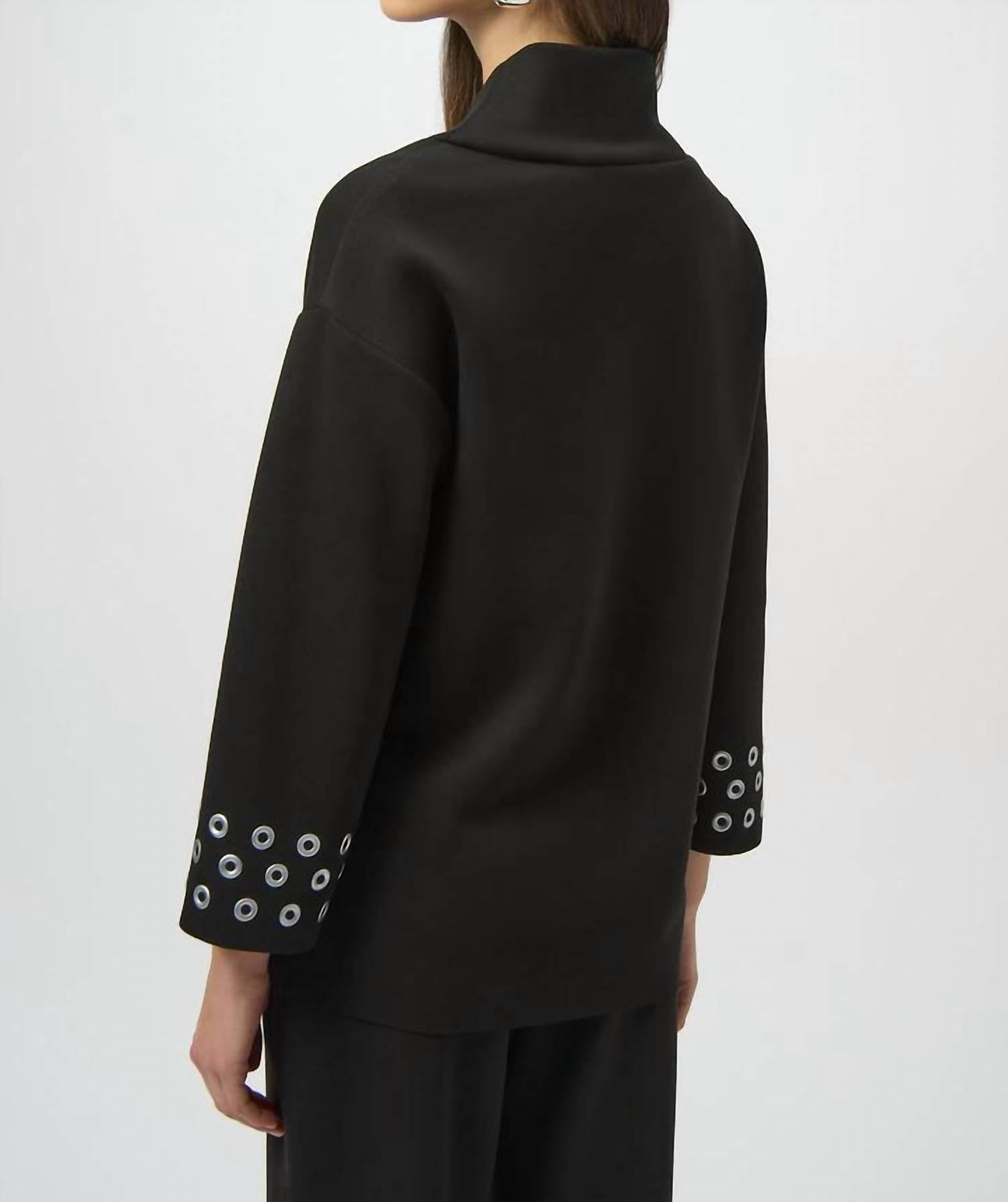Joseph Ribkoff Embellished Casual Pant Set in black - women's sleepwear - alternate view