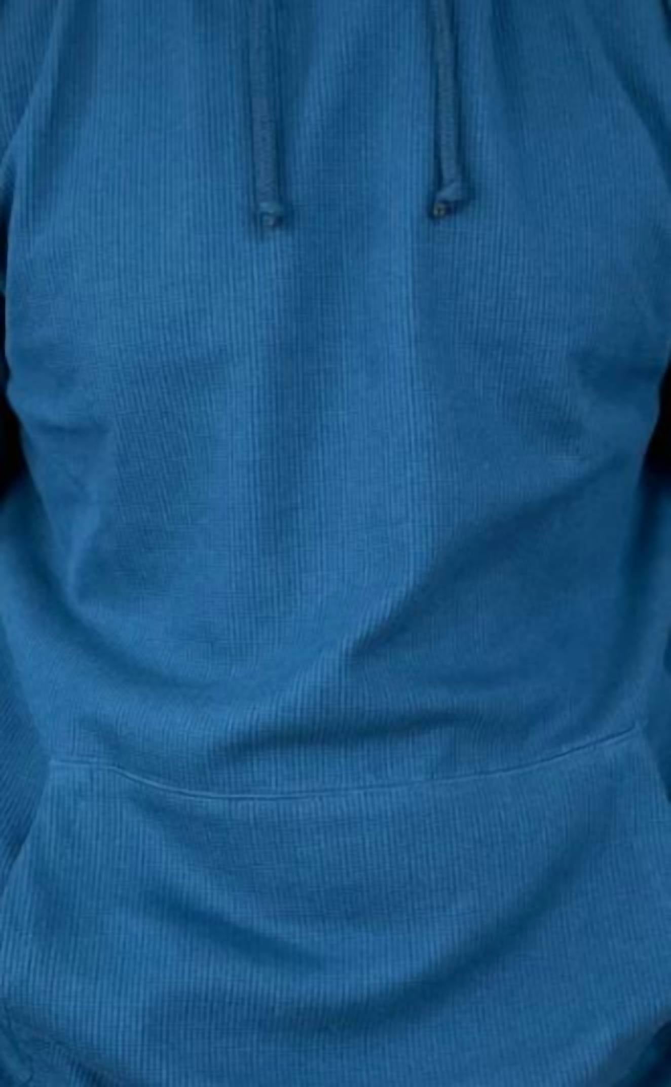 THE NORTH FACE Waffle Hoodie in midnight petrol - men's shirt - detail view