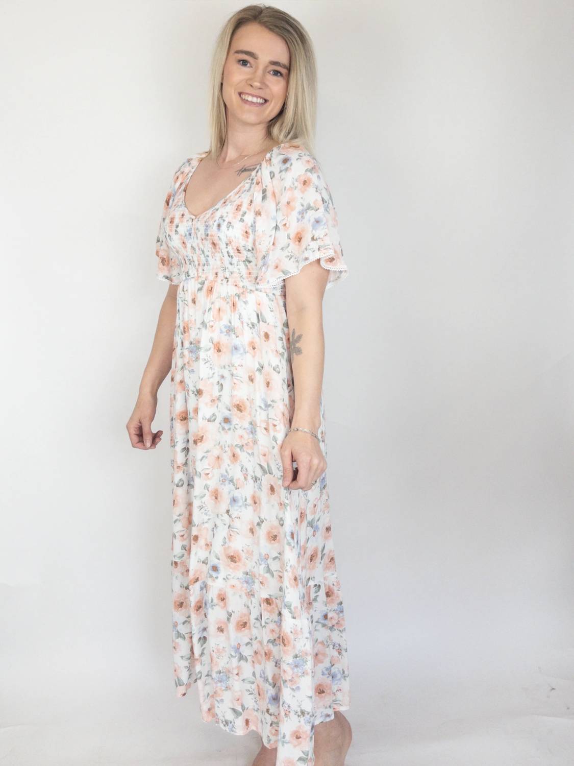 Hem & Thread - Blossom Breeze Floral Maxi Dress