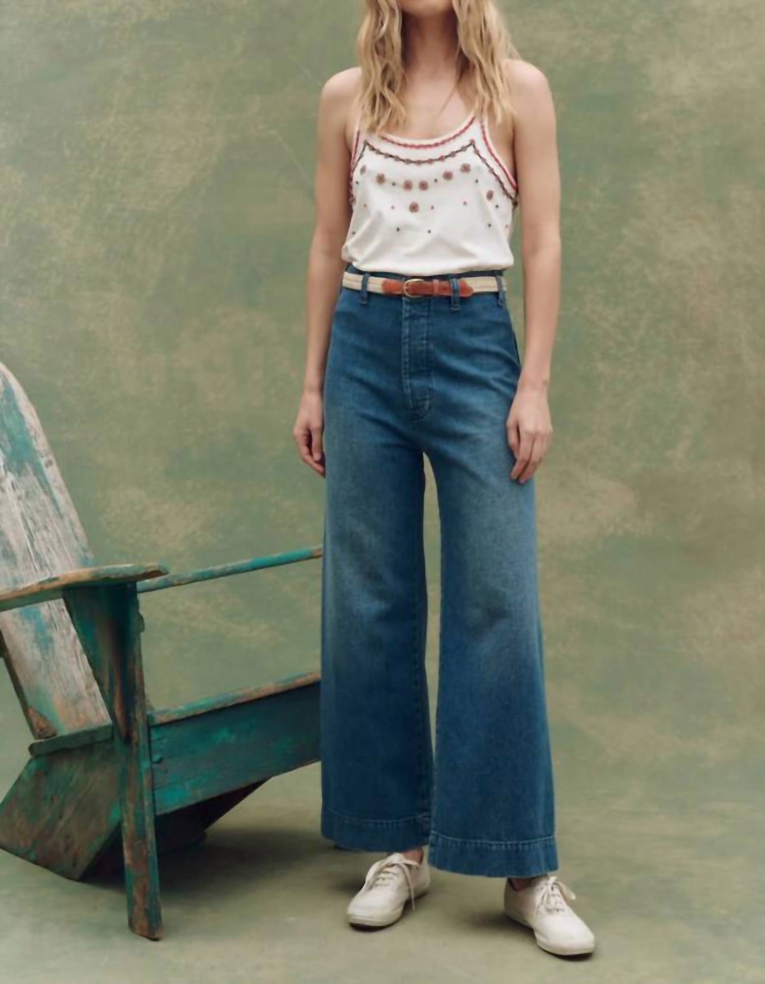 The Great. - Beaded Slim Tank Top