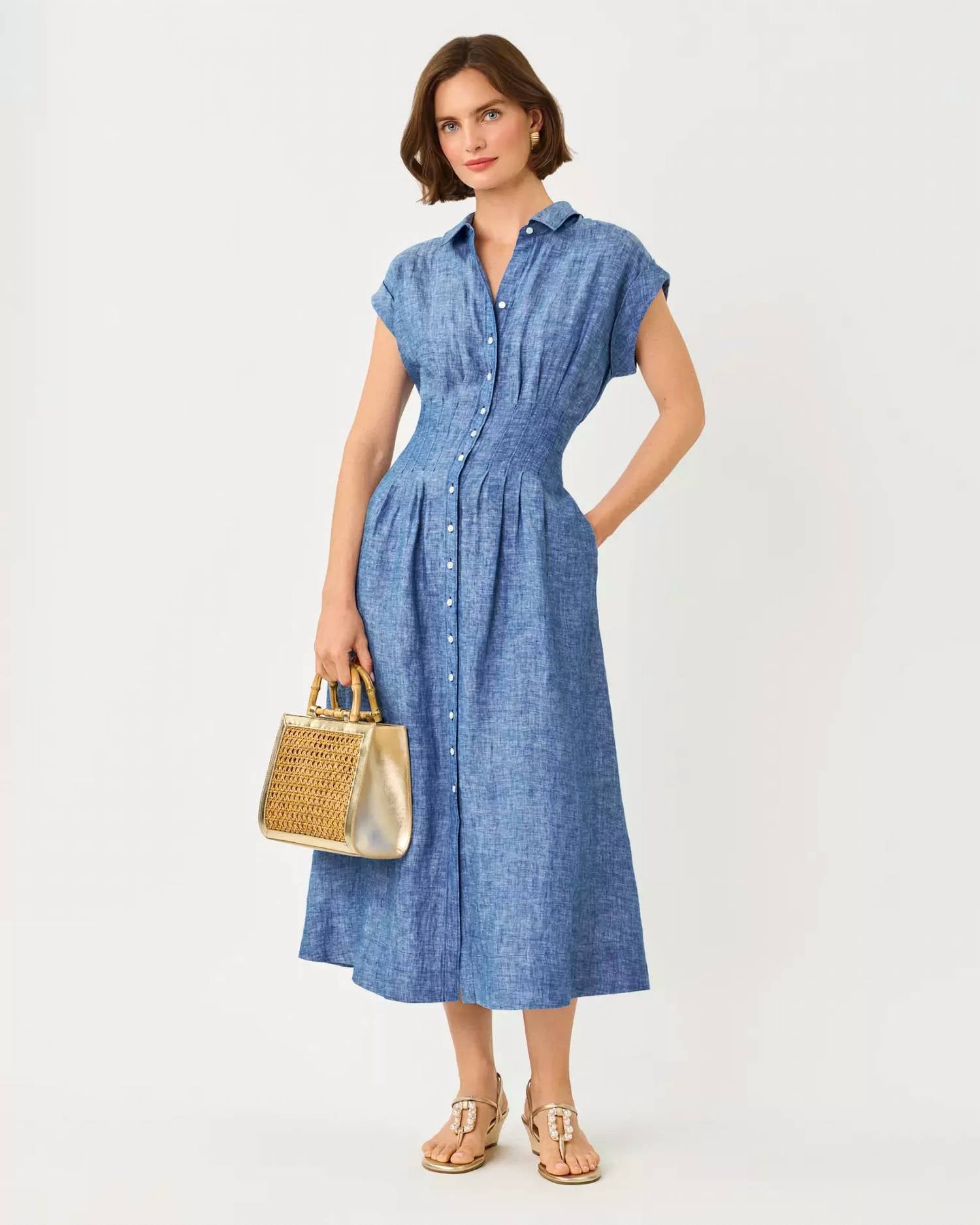 Lilly Pulitzer - Tonya Linen Midi Shirtdress