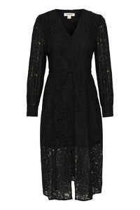 Soaked In Luxury - Hanni V-neck Long Sleeves Lace Midi Dress