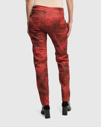 ALEMBIKA Women's Iconic Stretch Jeans in red - women's jeans - view 6