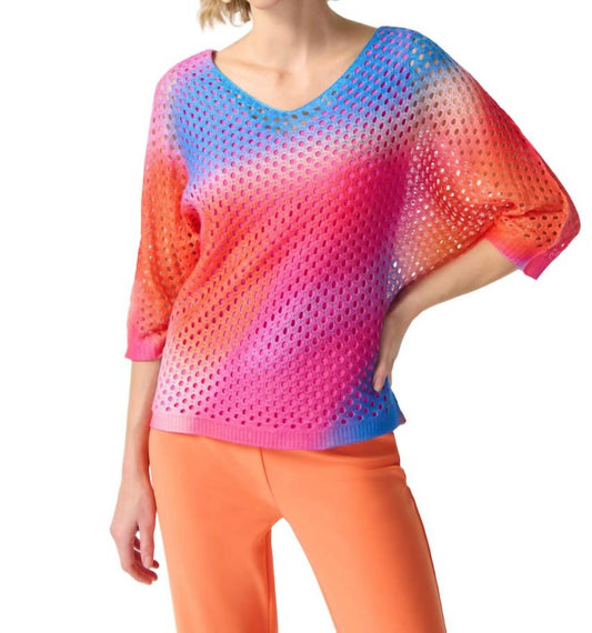 Joseph Ribkoff - Tie-dye Perforated Pullover