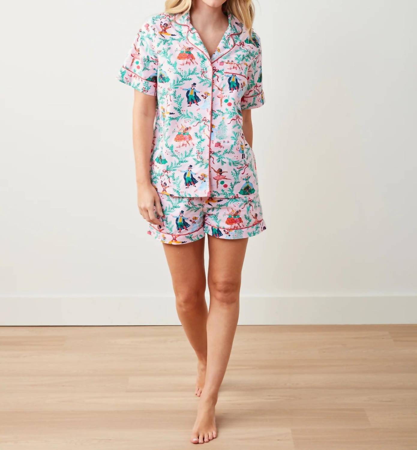 Printfresh Short Sleep Set in nutcracker dreams - women's sleepwear