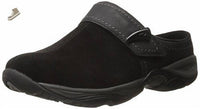 easy spirit Women's Eliana Slip-on Mule in black suede - women's shoe - detail view
