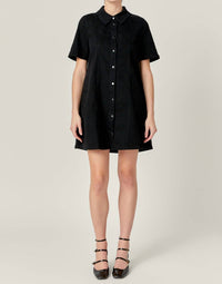 English Factory - Washed Denim Mini Dress
