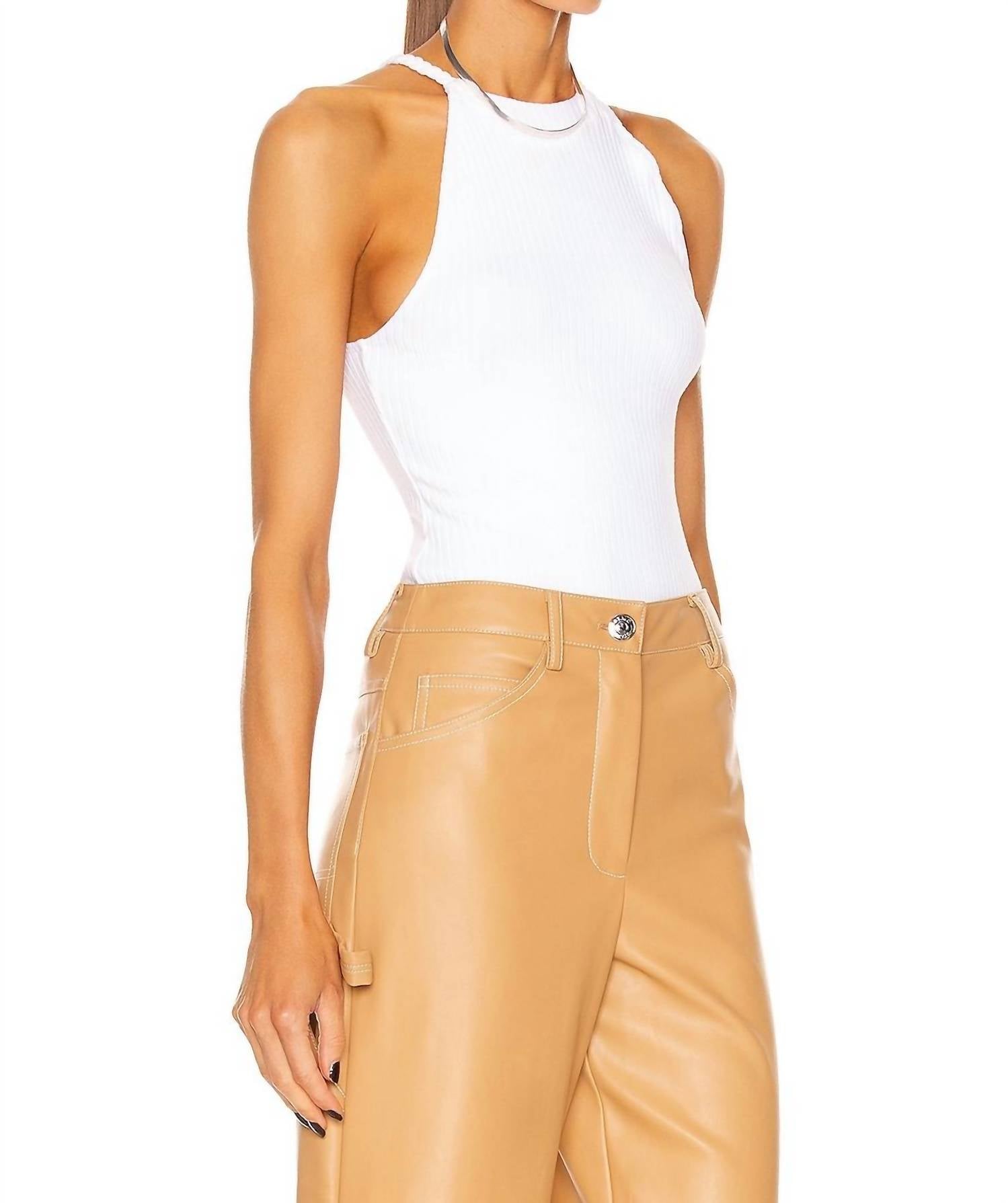 Braided Strap Halter Top