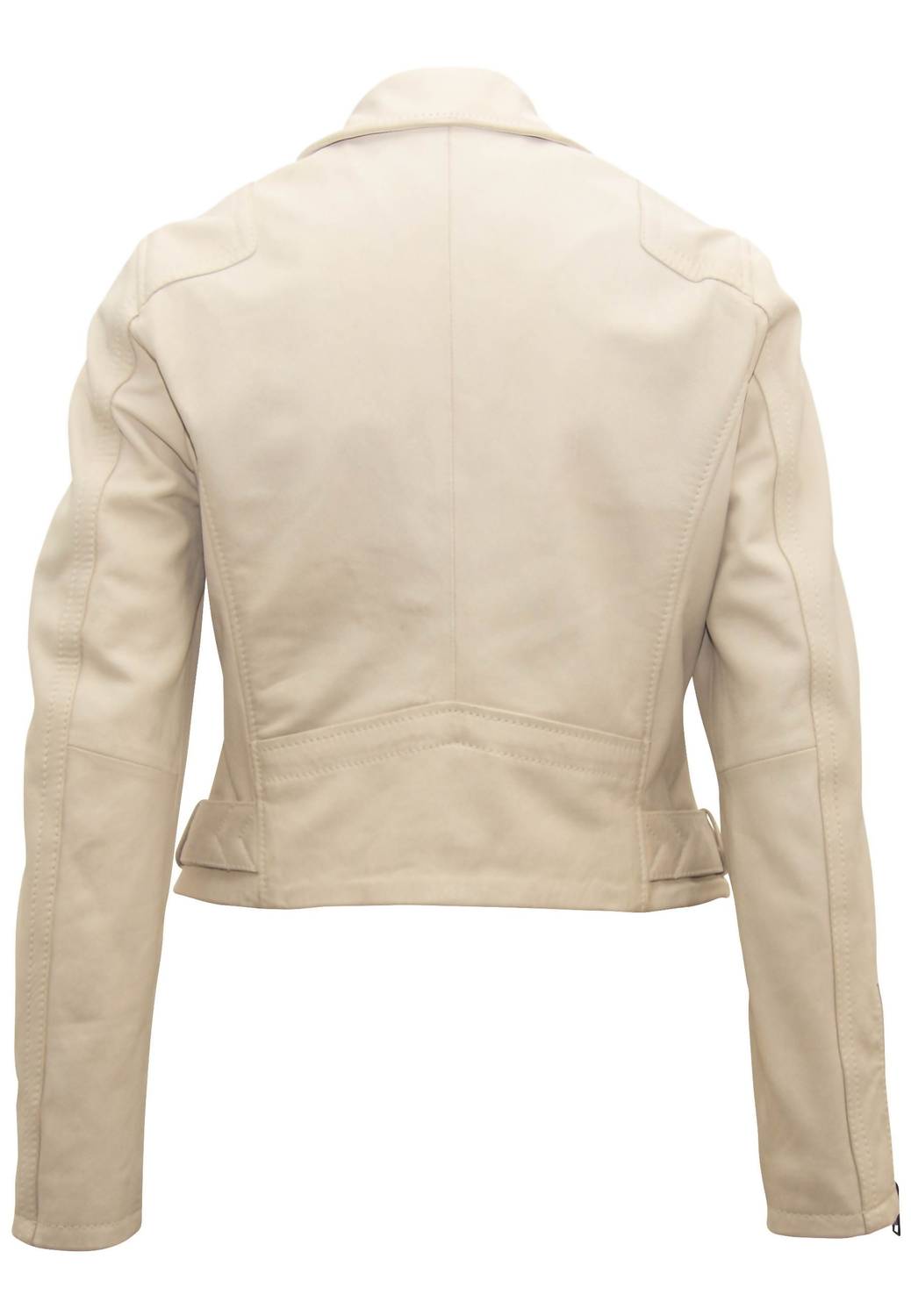 MAURITIUS Bita Rf Leather Jacket in off white - women's jacket - view 4