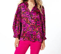 Esqualo - Sorena Satin Floral Wilding Blouse