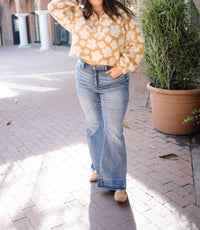 Judy Blue High Waist Tummy Control Release Hem Flare Stretchy Jeans - Plus in denim - women's pants