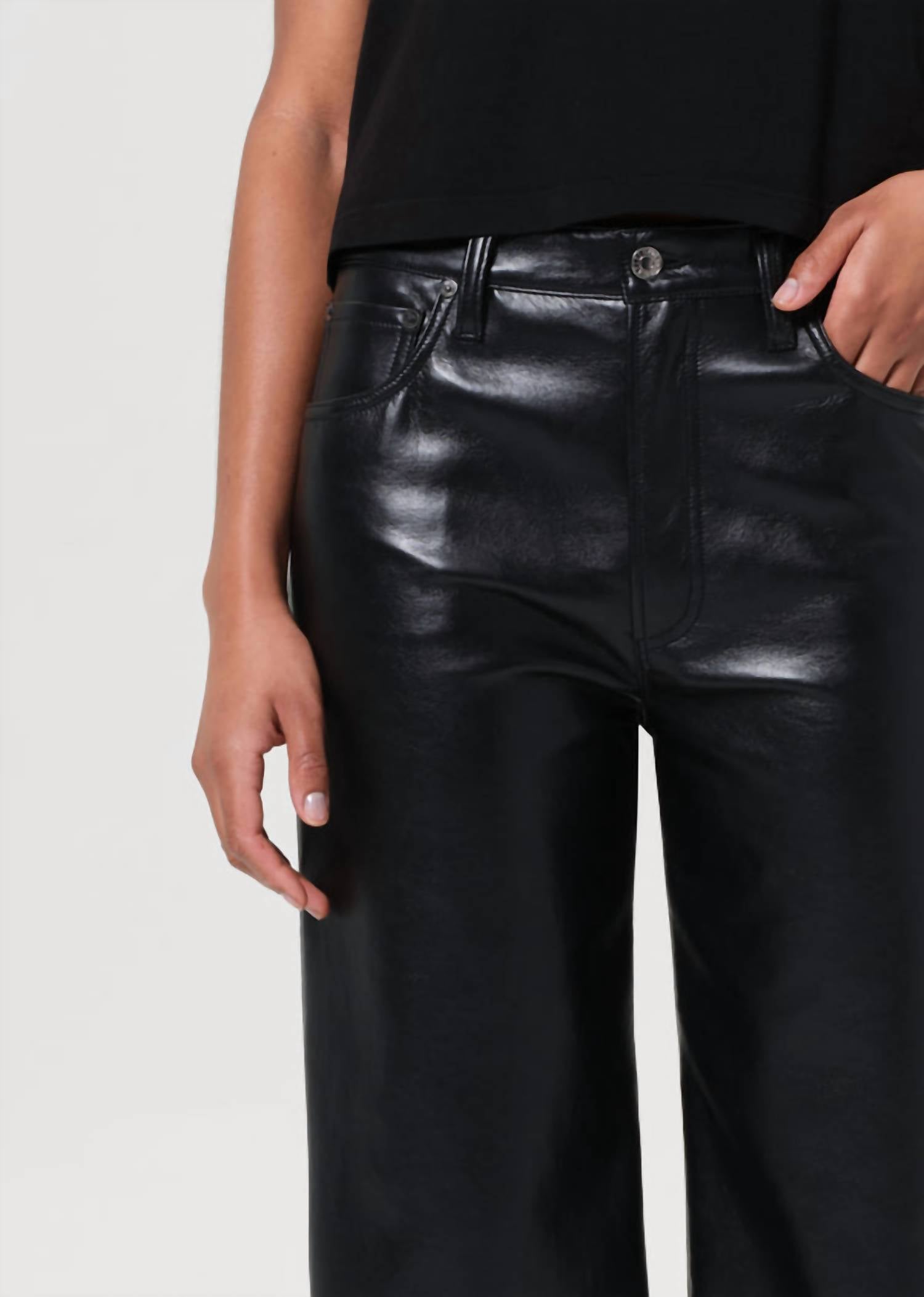 AGOLDE Ren High Rise Wide Leg Jeans in detox - women's pants - view 5