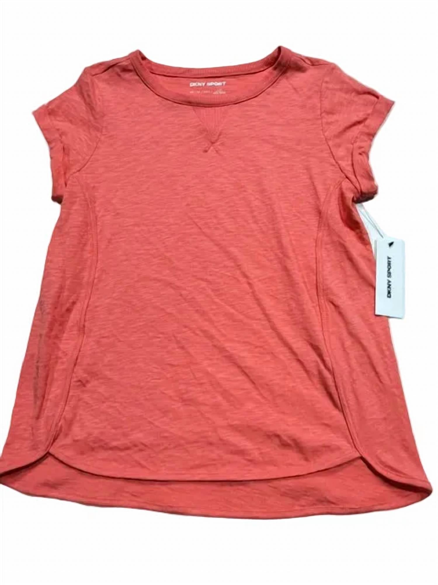 Dkny - V-inset Roll-sleeve T-shirt