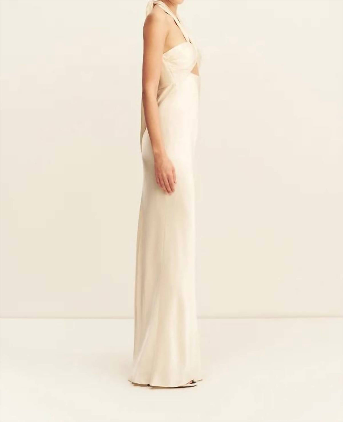 Shona Joy - La Lune Ruched Tie Maxi Dress