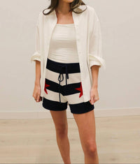 Skies Are Blue - Stars Striped Americana Knit Shorts