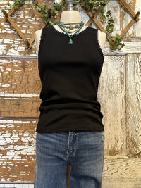 Urban Daizy - Women's Whipstitch Crew Neck Tank