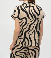 Joseph Ribkoff - Abstract Print Cowl Neck Top
