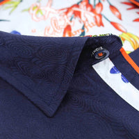 Eight X - Jacquard Button Down Shirt With Floral Trim