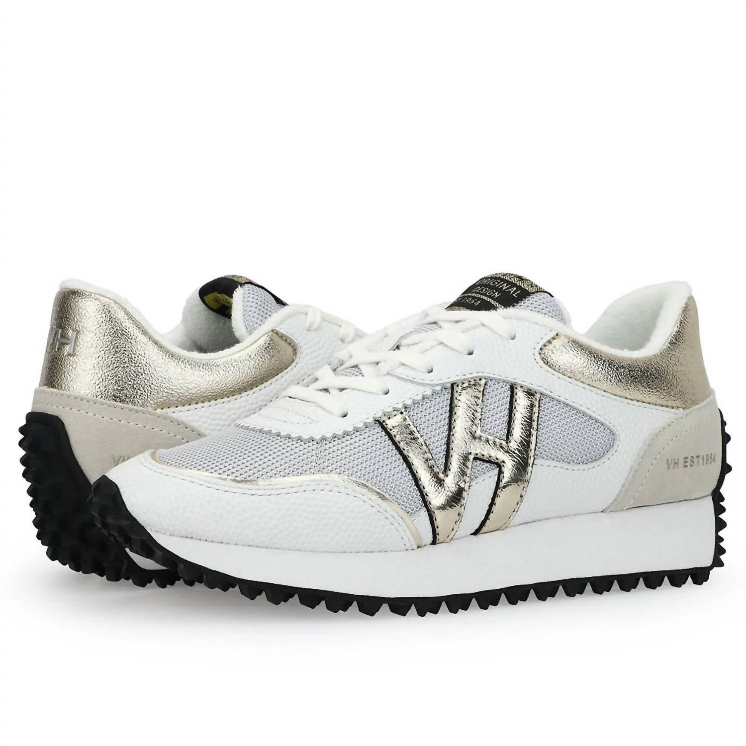 Vintage Havana Women's Cosmic 8 Shoes in white pebble gold - women's sneaker - detail view