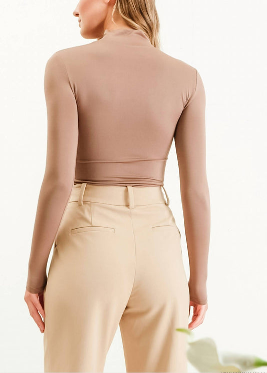 The Workshop - Basics Long Sleeve Mock Neck Top