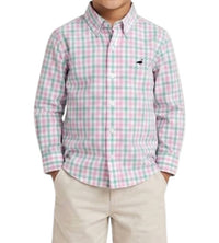 Properly Tied Seasonal Plaid Sportshirt in rosemary - kids' shirt