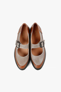 All Black - Women's Buckle Lugg Jane Shoes