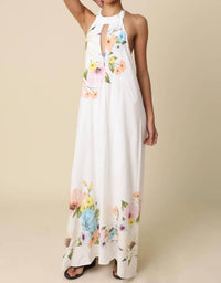 Olivaceous - Women's Shira Halter Maxi Dress