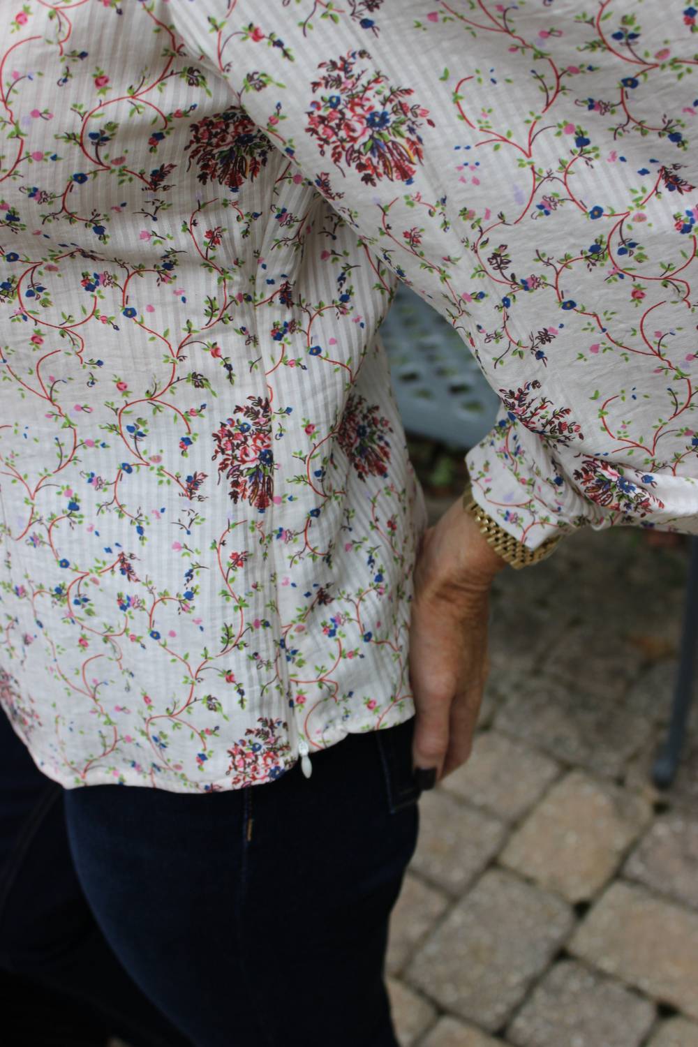 Stellah Harmony Vintage Floral Blouse in multi - women's blouse - detail view