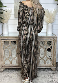 Gilli - Printed Off-the-shoulder Jumpsuit