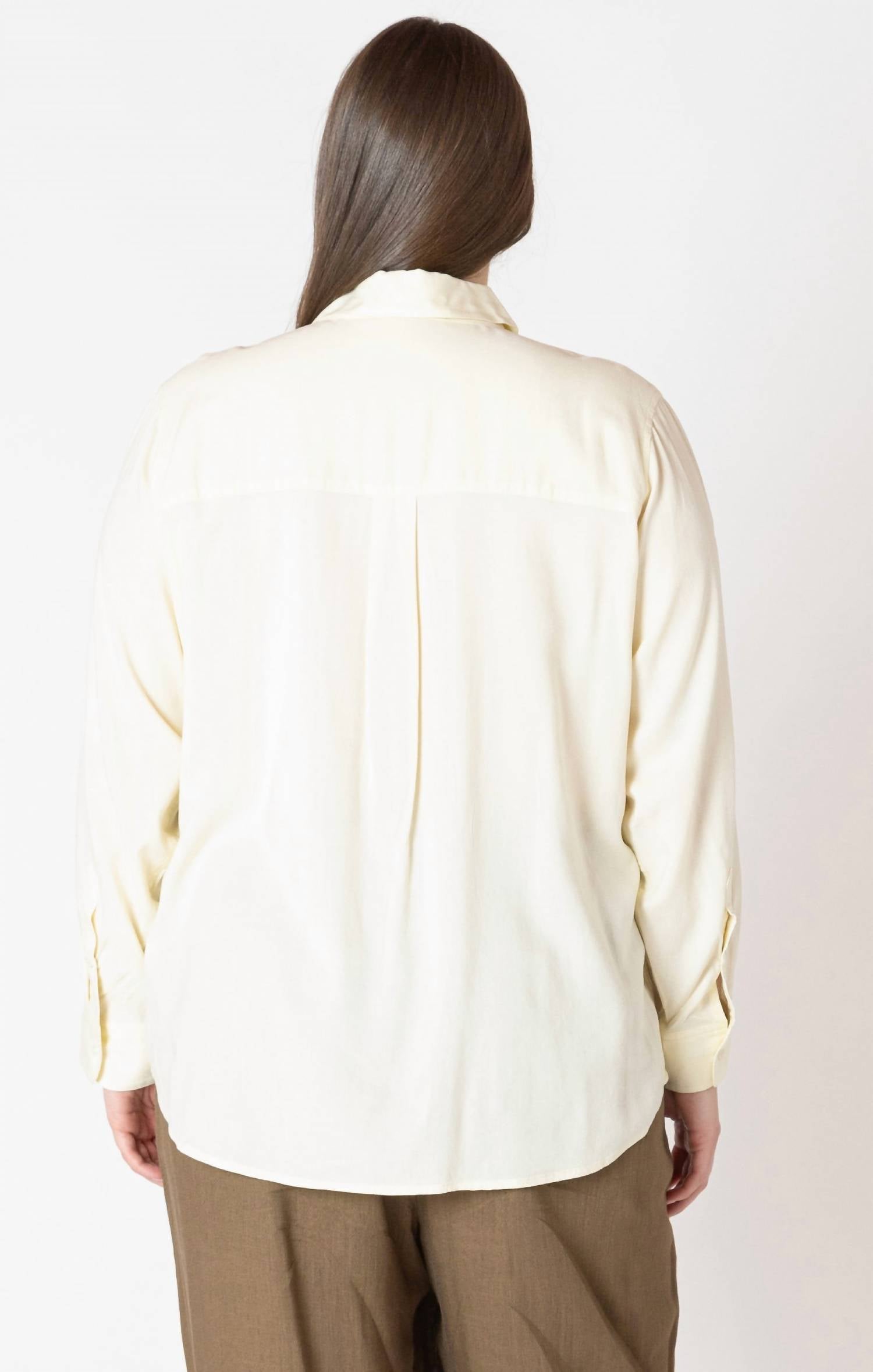Dex - Button Front Long Sleeve Blouse