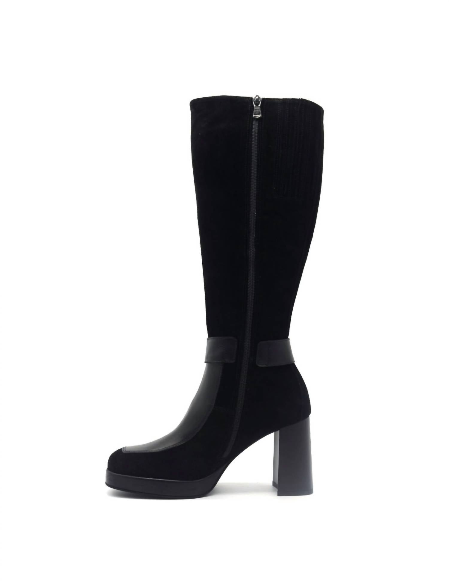 NeroGiardini Women's Arold Tall Boot in black - women's shoe - alternate view