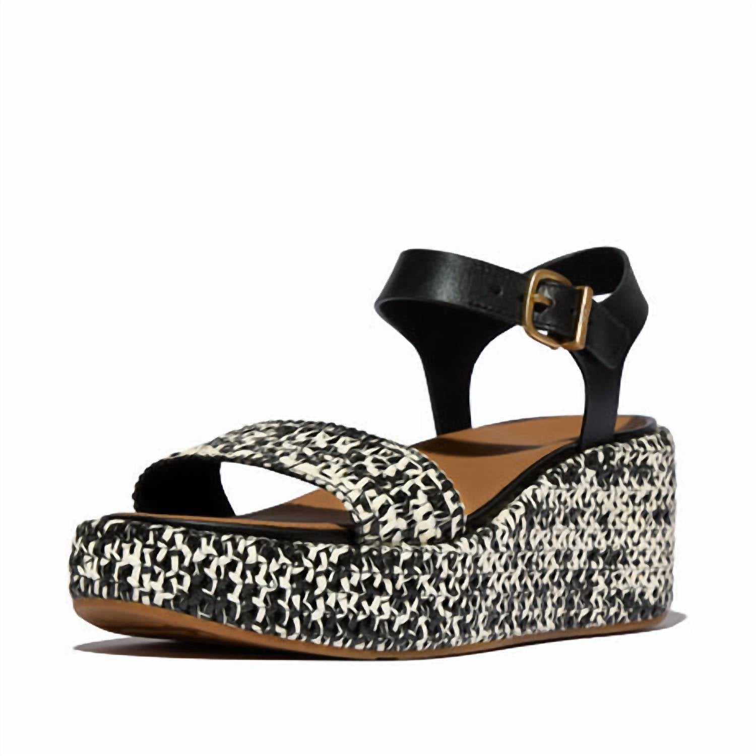 Fitflop - Women's Platforms Woven Wedge Ankle-strap Sandals