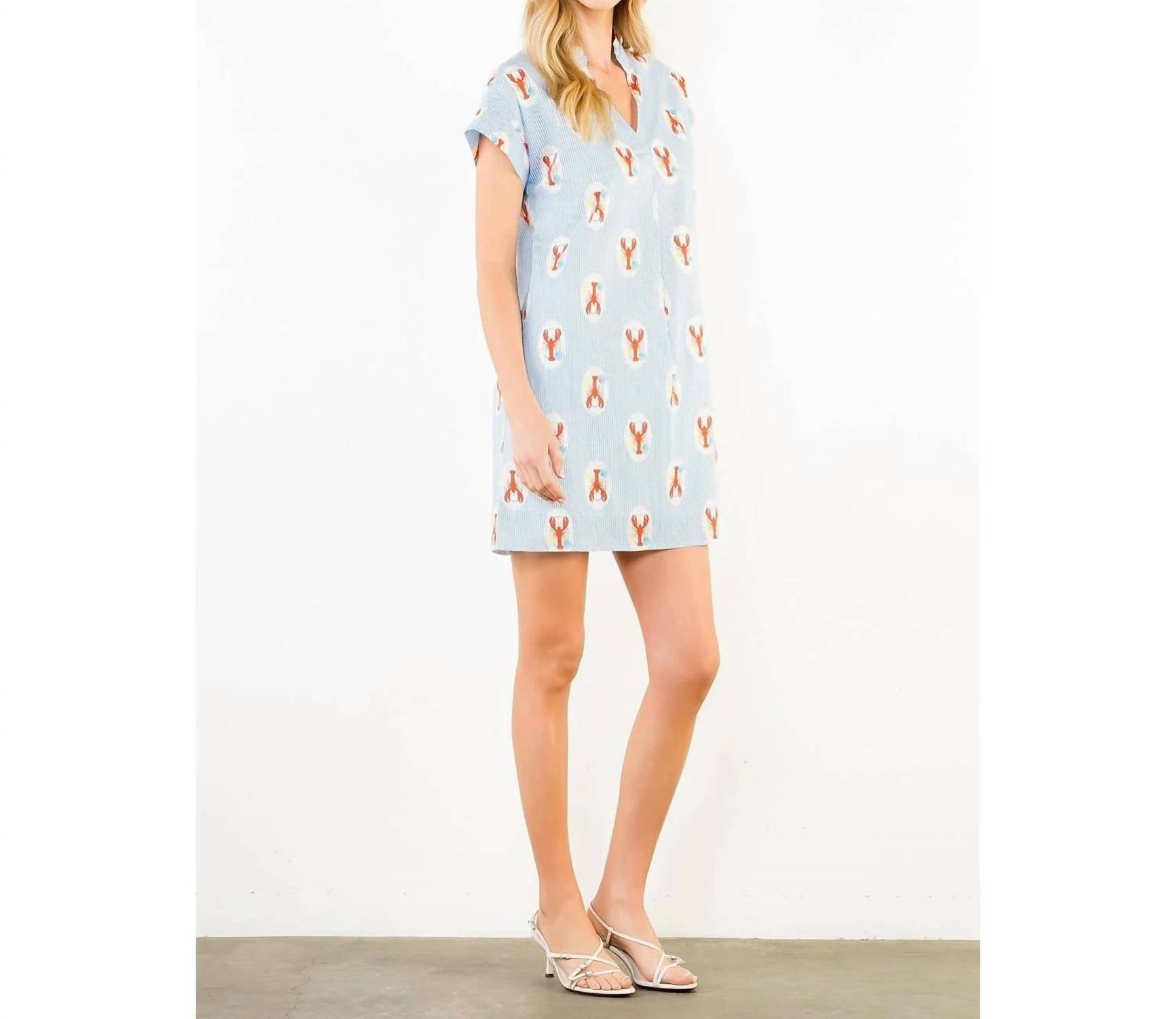 Thml - Striped Lobster Print Mini Dress