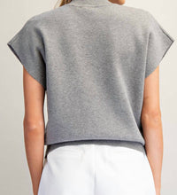 Ee:Some - Solene Cap Sleeve Floral Mock Neck Sweater