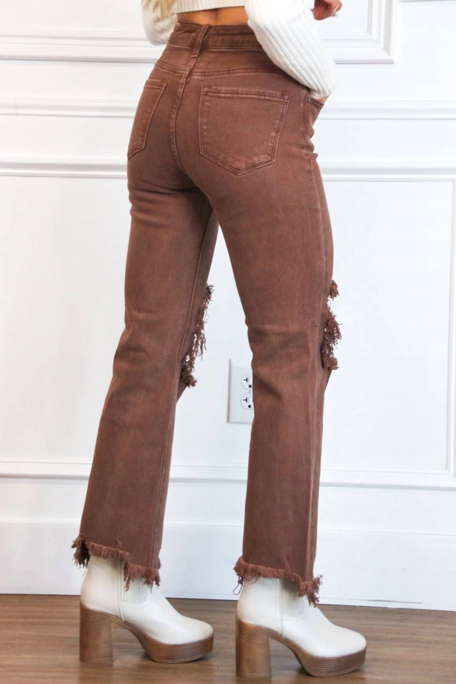 Risen - Riva Distressed High Rise Jeans