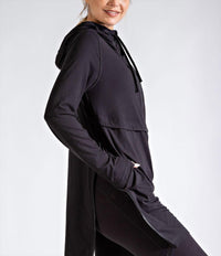 RAE MODE Long Hooded Active Jacket - Plus Size in black - women's jacket - view 4