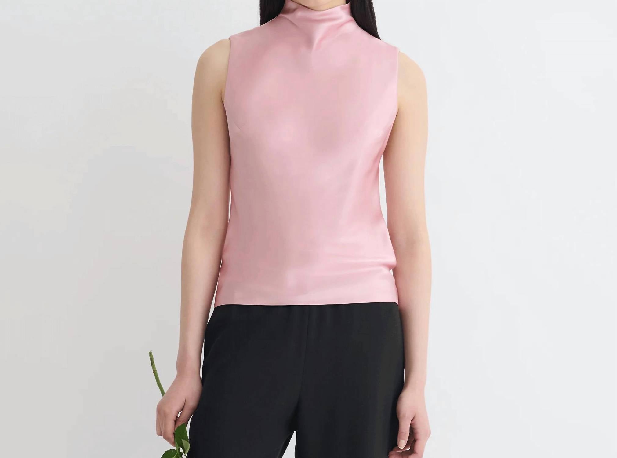 Nanushka - Colson Slip Satin Turtleneck Top