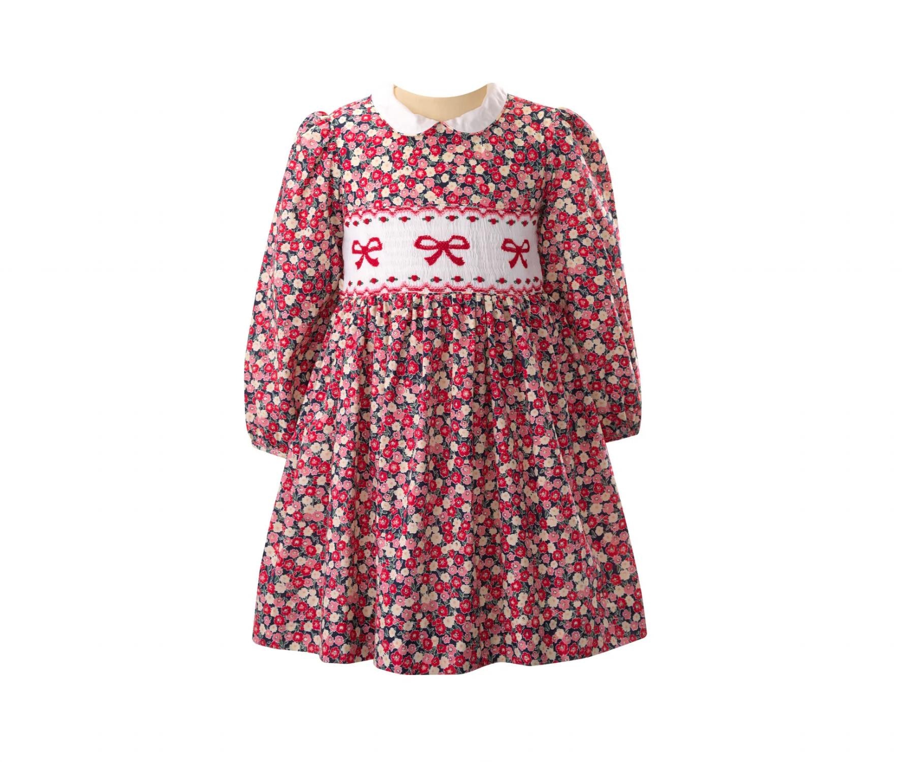 Rachel Riley - Girls Bow Smocked Dress