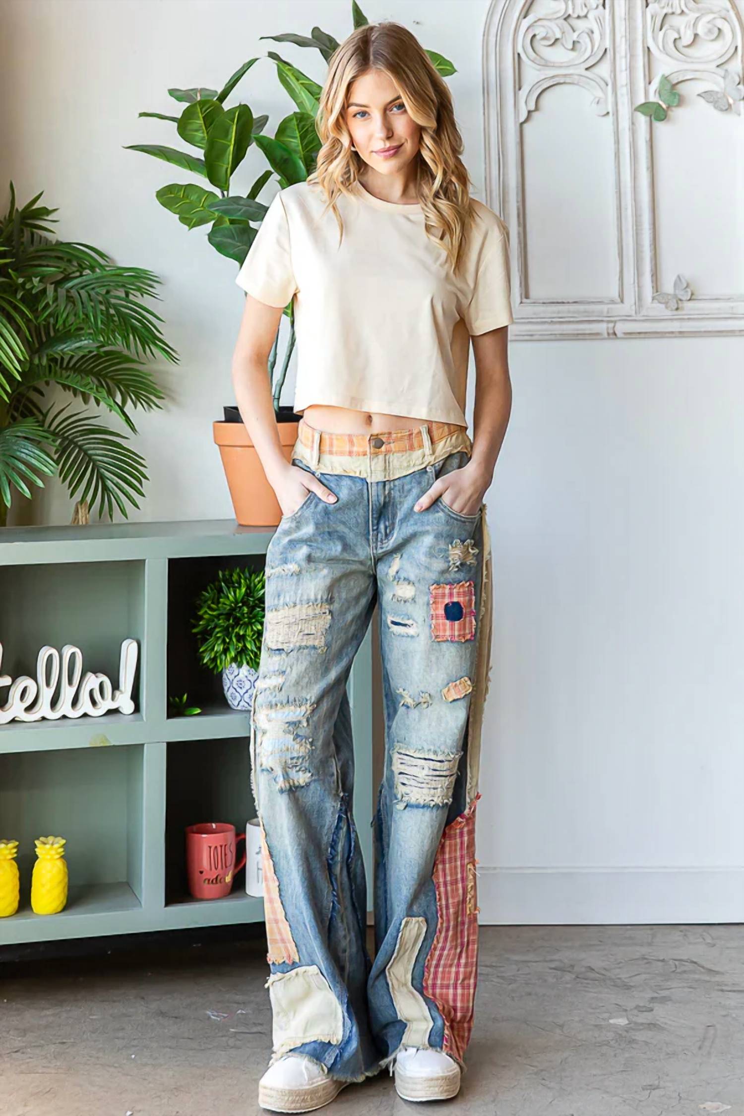 Oli & Hali - Let's Patch Things Up Denim Pants