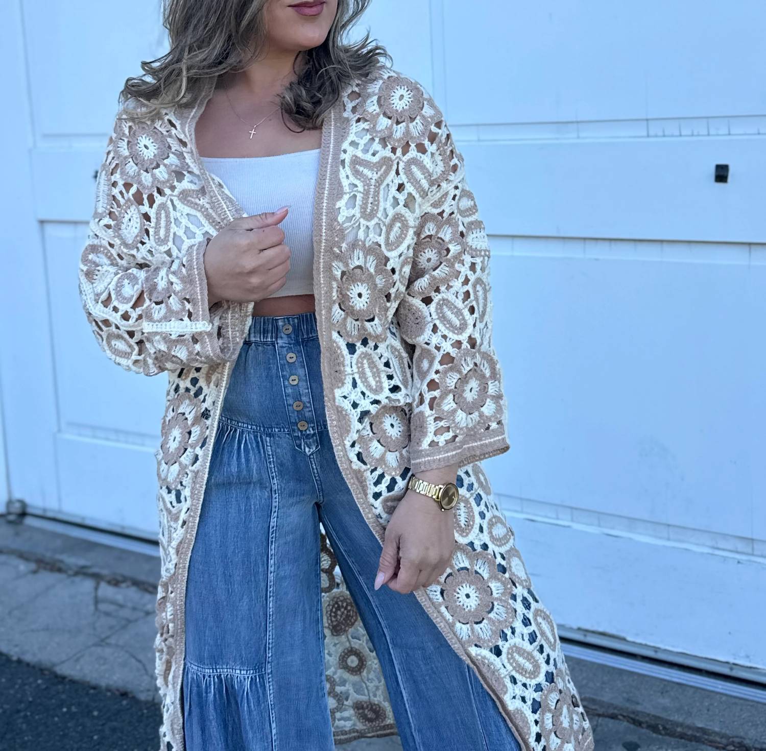 Pol - Long Sleeve Open Front Long Cardigan