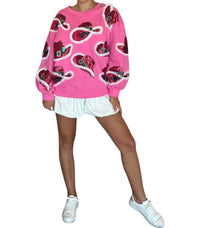 Queen Of Sparkles - Santa Cowboy Hat Sweatshirt