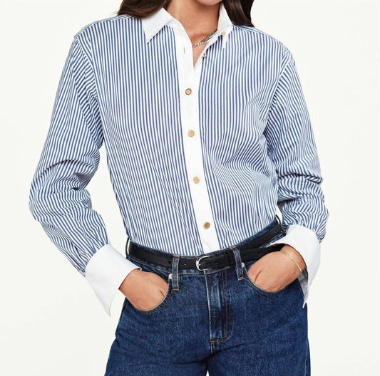 Frame - Borrowed Stripe Long Sleeve Shirt