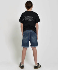 One Teaspoon - Kids Mr. Blacks Denim Shorts