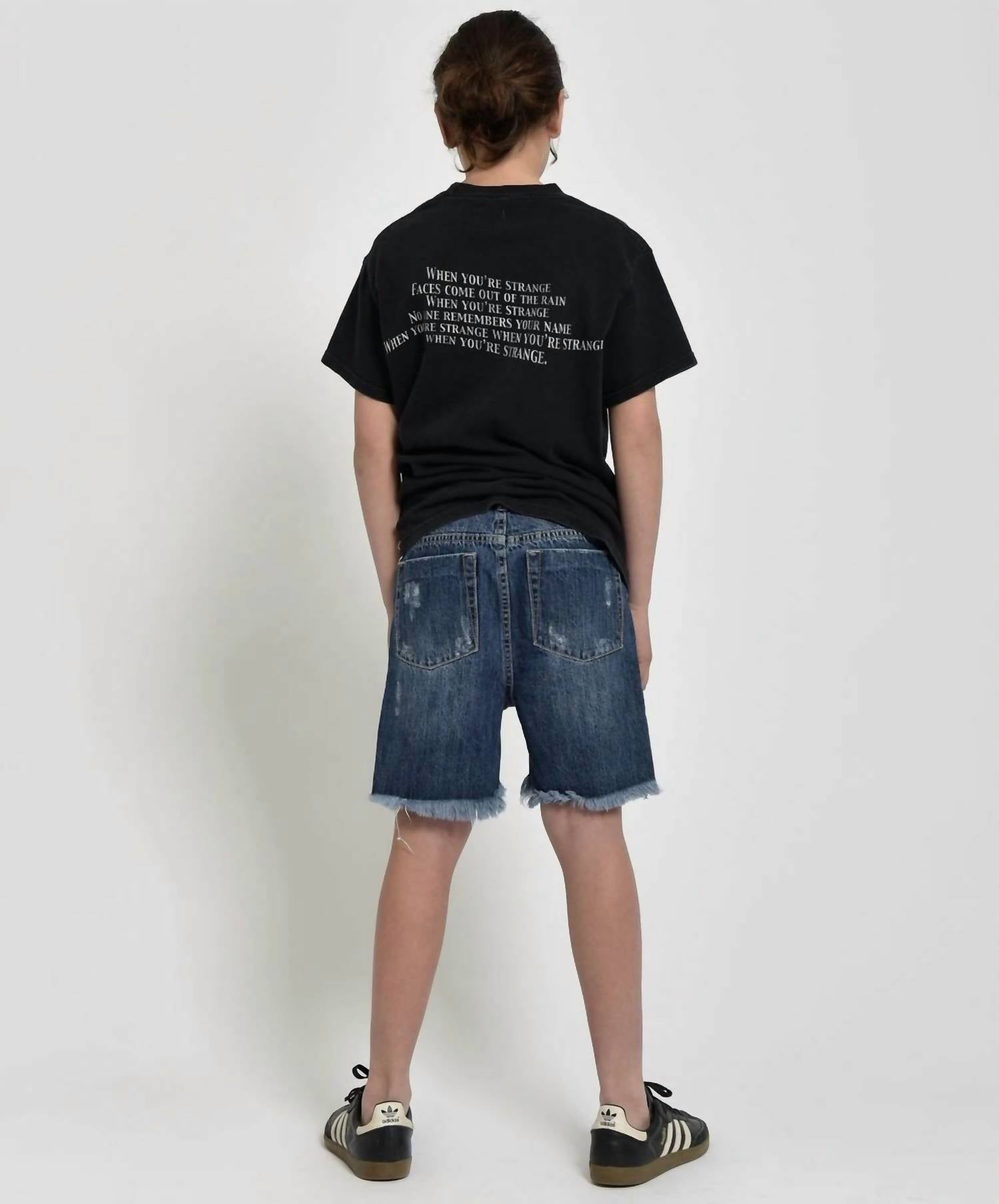 One Teaspoon - Kids Mr. Blacks Denim Shorts