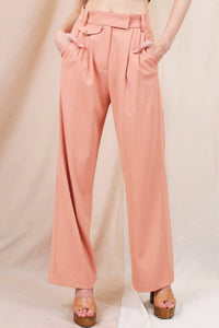 Fore Collection - Tracy Hi Waisted Pleated Crepe Trousers