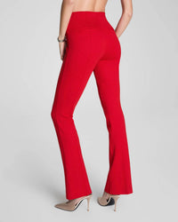 Spanx Ponte Micro Flare Pant in red - women's pants - alternate view